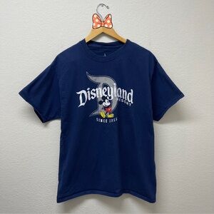DISNEY PARKS Disneyland Short Sleeve Classic Navy Tee featuring Mickey Mouse L